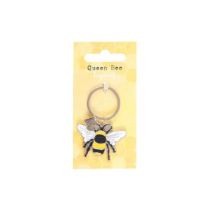 Queen Bee Enamel Keyring