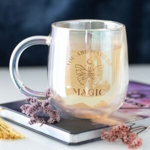You Are Made of Magic Iridescent Double Walled Glass Mug, 300ml