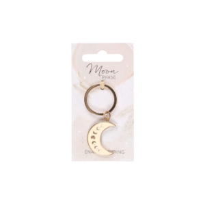 Moon Phase Crescent Enamel Keyring