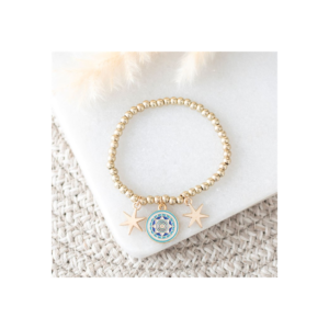 All Seeing Eye Beaded Charm Bracelet