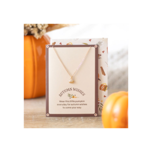 Pumpkin Necklace on Greeting Card