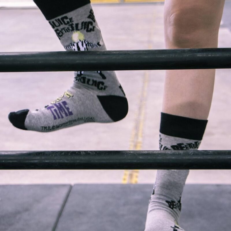 beetlejuice socks,official beetlejuice,beetlejuice footwear,planet goblin,beetlejuice gift,horror socks,cult classic socks,halloween socks,licensed merch,novelty socks