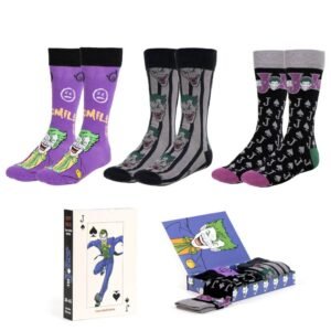 CERDÁ LIFE'S LITTLE MOMENTS Pack Calcetines 3 Piezas Batman Joker Socks, Multicoloured, 38-45