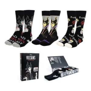 CERDÁ LIFE'S LITTLE MOMENTS Pack Calcetines 3 Piezas Disney Villanas Socks, Multicoloured, One Size
