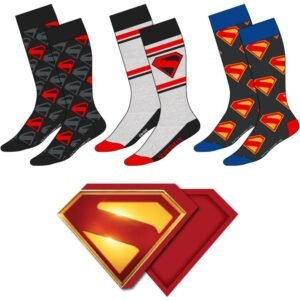 CERDÁ LIFE'S LITTLE MOMENTS Superman Pack of 3 Adults Socks for Everyday Wear and Gifts