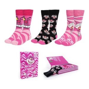 Disney Alice in Wonderland Socks, Pack of 3, Multicoloured, Size 36-43