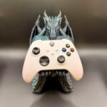dragon controller holder,controller stand,planet goblin,fantasy gaming decor,dragon figure,gaming room decor,gamer gift,dnd gift,geeky gift,dragon decor,desk decor,controller display,dragon figurine