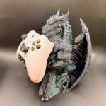 dragon controller holder,controller stand,planet goblin,fantasy gaming decor,dragon figure,gaming room decor,gamer gift,dnd gift,geeky gift,dragon decor,desk decor,controller display,dragon figurine
