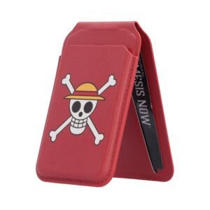 One Piece Luffy Jolly Roger Magsafe Card Holder (Red) 10.2cm