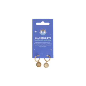 Gold Toned All Seeing Eye Earrings