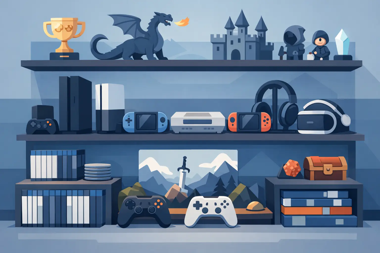 Gaming Shelf Organisation That Looks Legendary