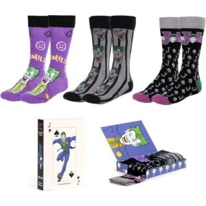 Joker themed socks gift pack