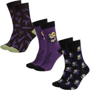 Skeletor themed socks multipack