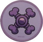 Purple crossbones patch