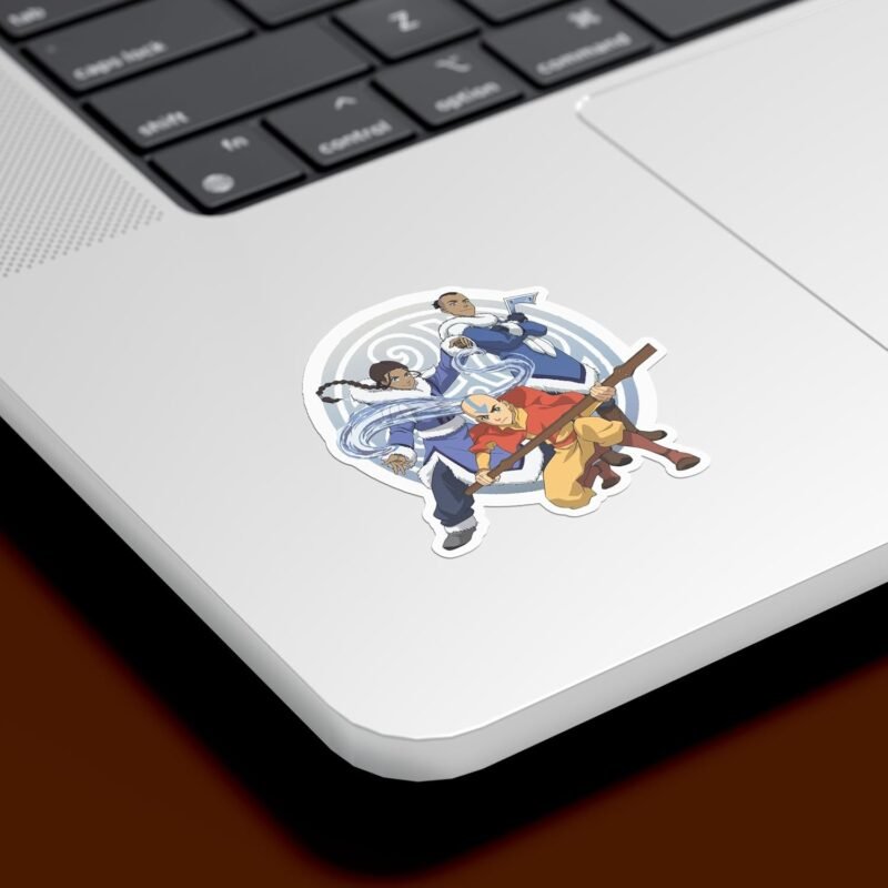 Avatar characters sticker on laptop