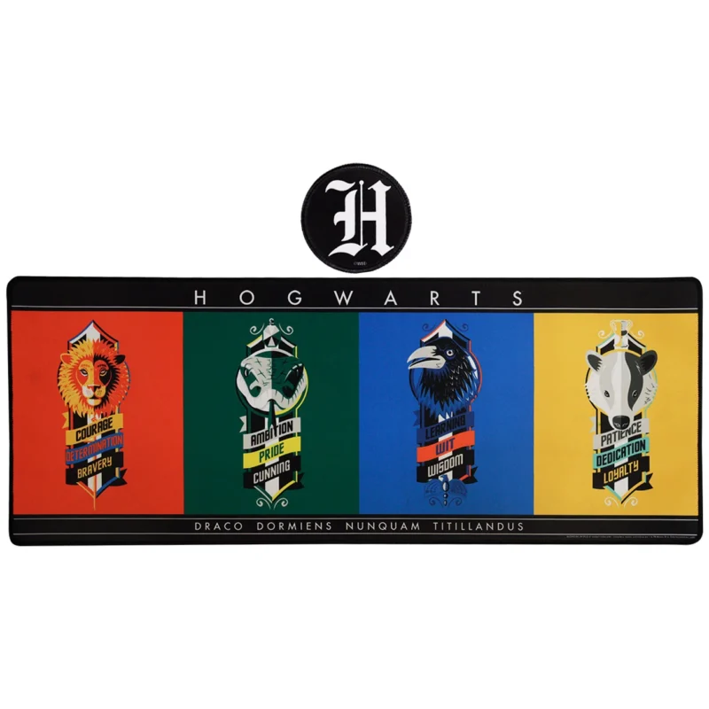 Hogwarts houses mousepad design.