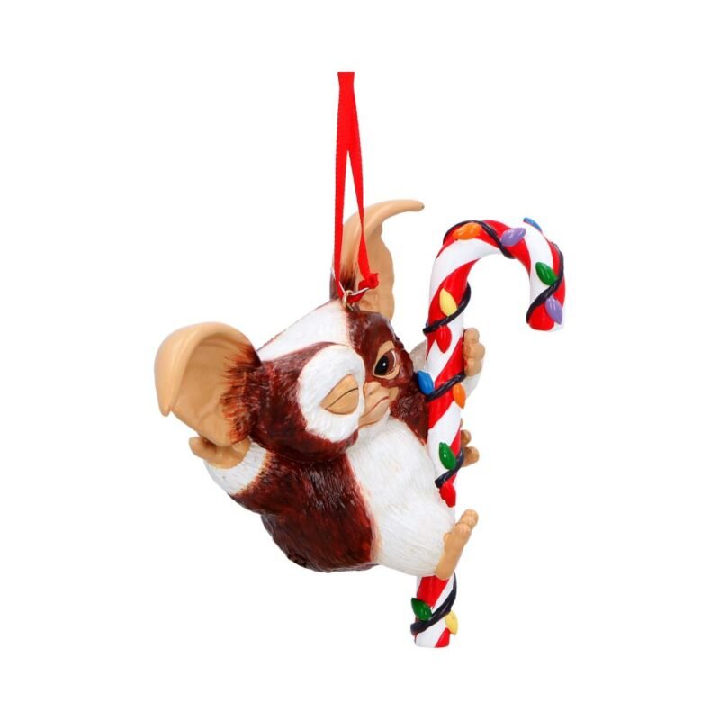 Gizmo clinging to candy cane