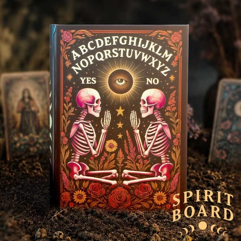 Skeleton spirit board with eye
