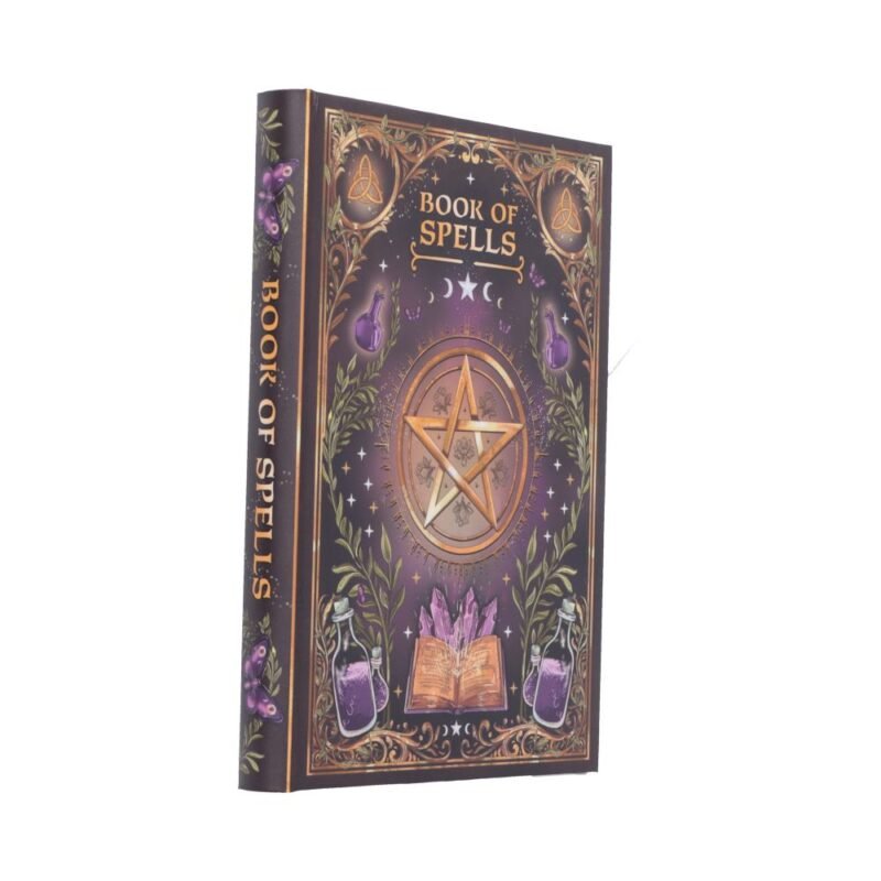 Book of spells with pentagram