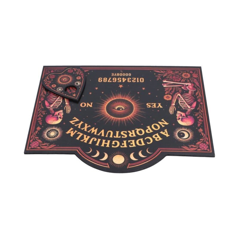 Ouija board with skeletal design