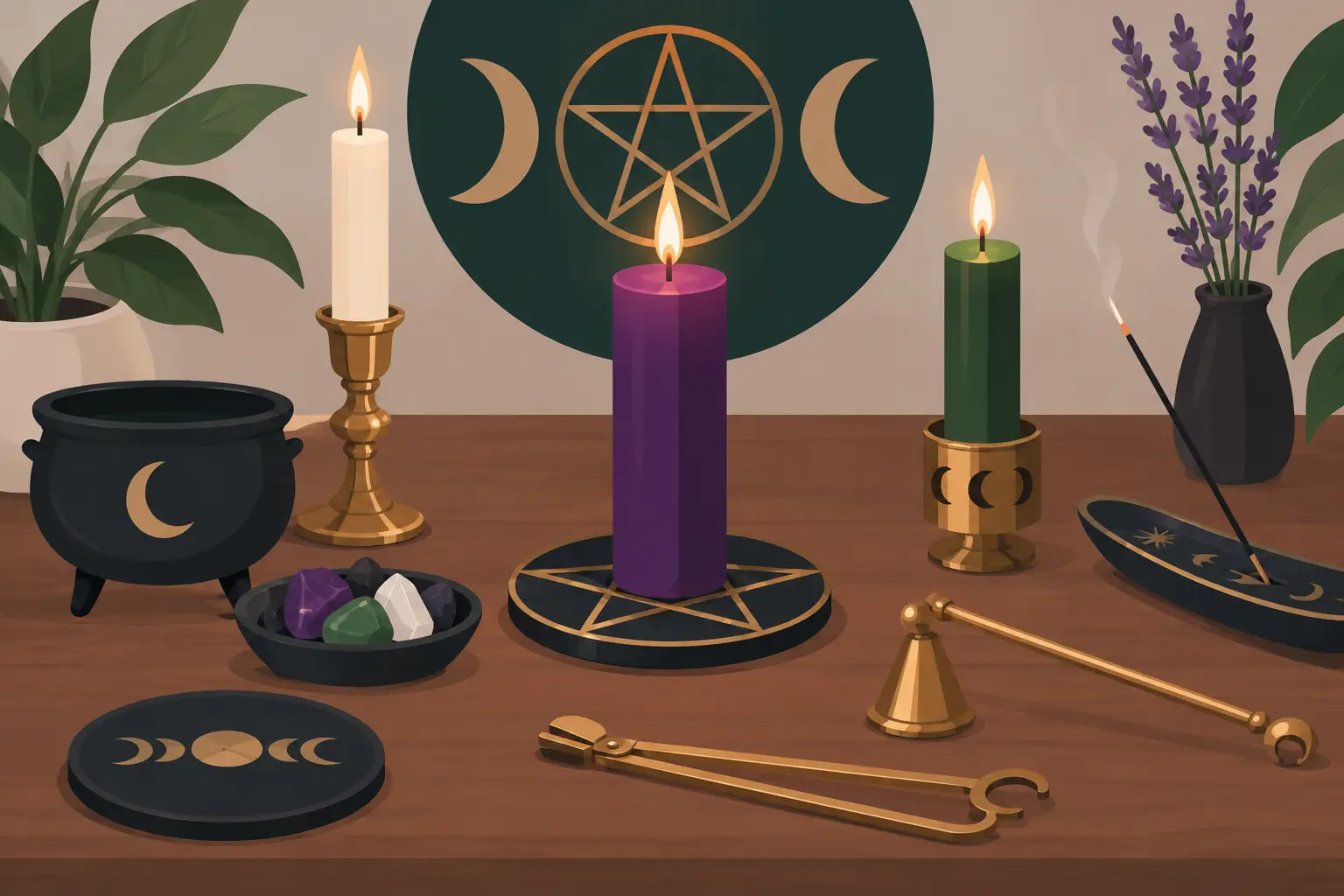 Best Wiccan Candle Accessories for Your Altar