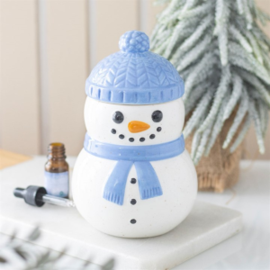 Blue Winter Snowman Christmas Oil Burner
