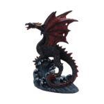 u7764c26 1.jpg Black dragon on waves figurine