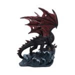u7764c26 2.jpg Black dragon on waves figurine