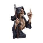 Grim Reaper statue pointing finger