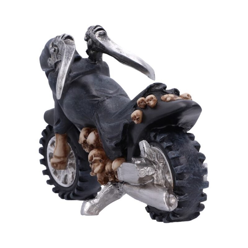 Grim reaper on motorcycle figurine.