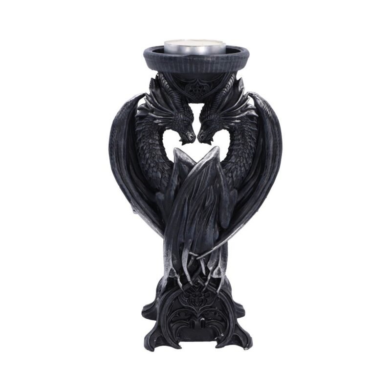 Dragon candle holder with intertwined dragons